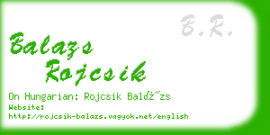 balazs rojcsik business card